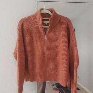 Calvin Klein oversized ribbed mock neck sweater